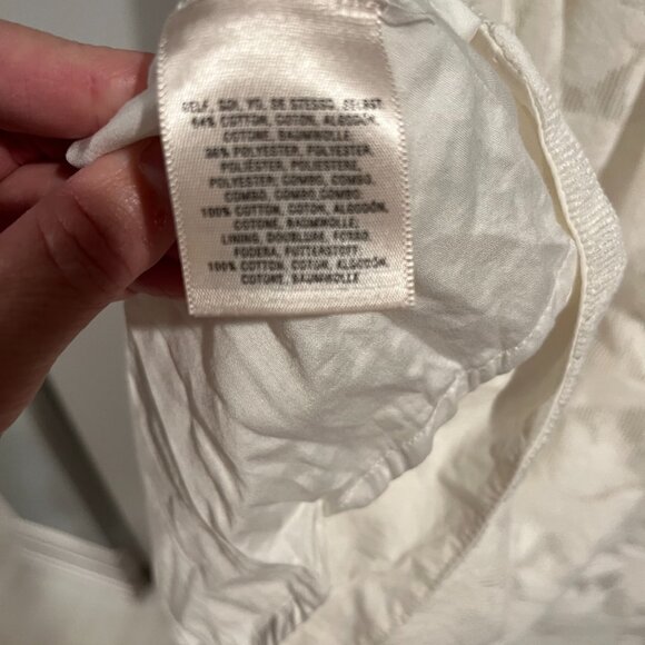 Anthropologie HD in Paris White Lace Poplin Swing Dress - Picture 7 of 7